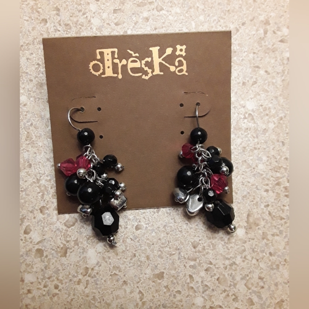 New multi tone cluster earrings